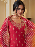 Wedding wear red sharara suit for women

