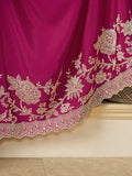 Rani Pink Sharara Suit with White Thread & Sequin Embroidery
