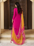 Rani Pink Chinon Sharara Suit Set with Sequins Embroidery