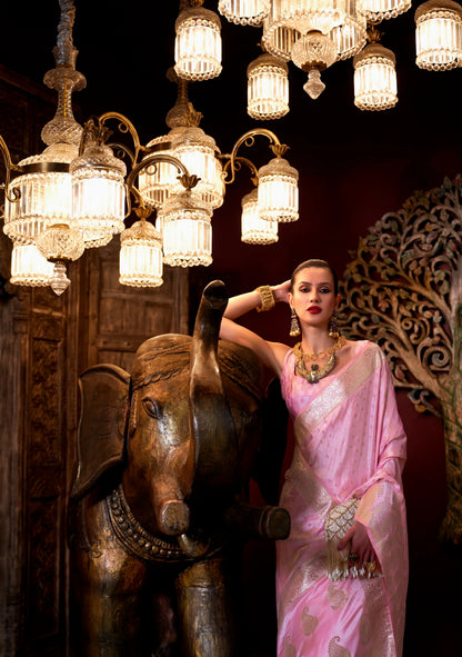 Beautiful Designer Wedding Wear Pure Satin Saree