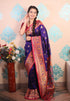Violet Zari Woven Peacock Paithani Silk Saree Paithani Saree Anant Tex Exports Pvt.Ltd..