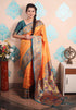Orange Zari Woven Peacock Paithani Silk Saree Paithani Saree Anant Tex Exports Pvt.Ltd..