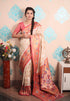 Cream Zari Woven Peacock Paithani Silk Saree Paithani Saree Anant Tex Exports Pvt.Ltd..