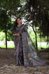 Grey Pure Soft Tussar Silk with Kalamkari Printed Tussar Saree Tussar Saree Anant Tex Exports Pvt.Ltd..