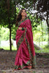 Pink Pure Soft Tussar Silk with Kalamkari Printed Tussar Saree Tussar Saree Anant Tex Exports Pvt.Ltd..