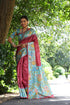 Red Pure Soft Tussar Silk with Kalamkari Print Tussar Saree Tussar Saree Anant Tex Exports Pvt.Ltd..