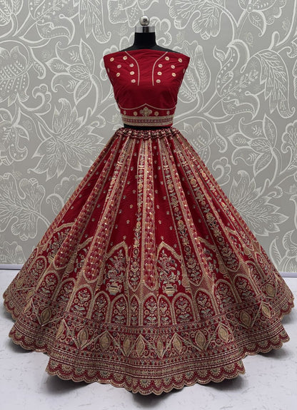 Pink Pure Soft Gadhwal Silk Premium Bridal Lehenga Choli Wedding Lehenga Choli Anant Tex Exports Pvt.Ltd..