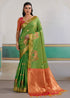 Green Pure Soft Silk Handloom Saree Panetar Saree Anant Tex Exports Pvt.Ltd..