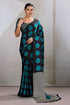 Havelock Blue Printed Polka Dots Satin Crepe Saree 
