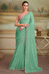 Sea Green Pure Georgette Silk With Floral Sequins Saree 