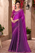 Magenta Pure Georgette Chiffon With Embroidery Sequins Saree 