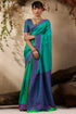 Turquoise Pure Silk Kanjivaram Handloom Banarasi Saree 