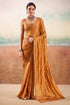 Burnt Orange Two Tone Chiffon Saree 