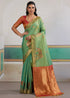 Sea Green Pure Soft Silk Handloom Saree Panetar Saree Anant Tex Exports Pvt.Ltd..