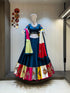 Blue Jaam cotton chaniya choli with Gamthi and mirror work