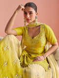 Traditional festive yellow palazzo outfit for women
