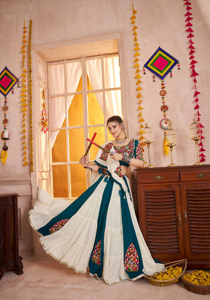 Multicolor Kutchi Work Navratri Chaniya Choli