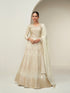 cream anarkali suit for women