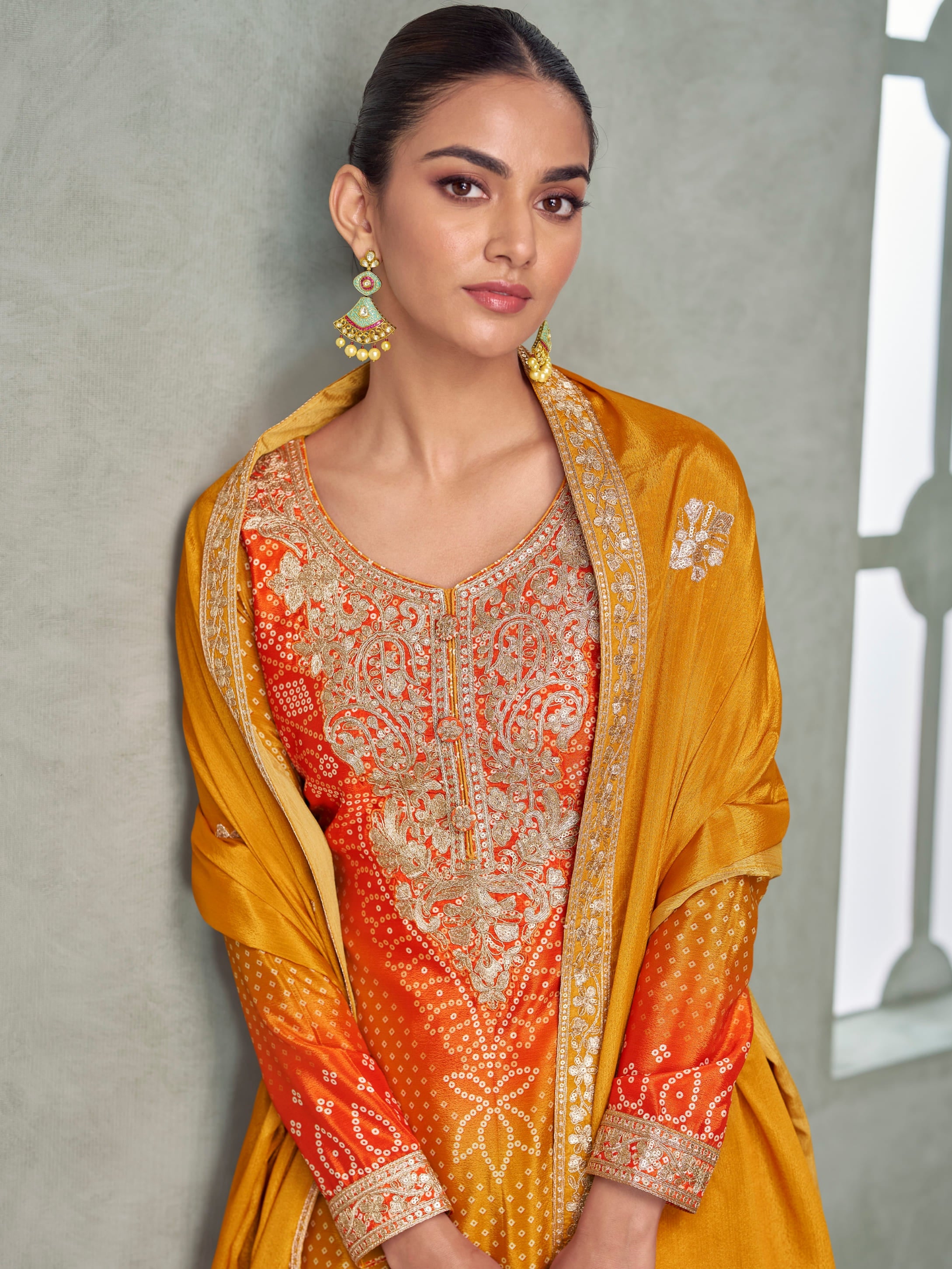 Designer embroidered palazzo outfit for festive functions