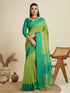 Green Pure Soft Bengalori Temple Border Row Silk Saree Row Silk Saree Anant Tex Exports Pvt.Ltd..