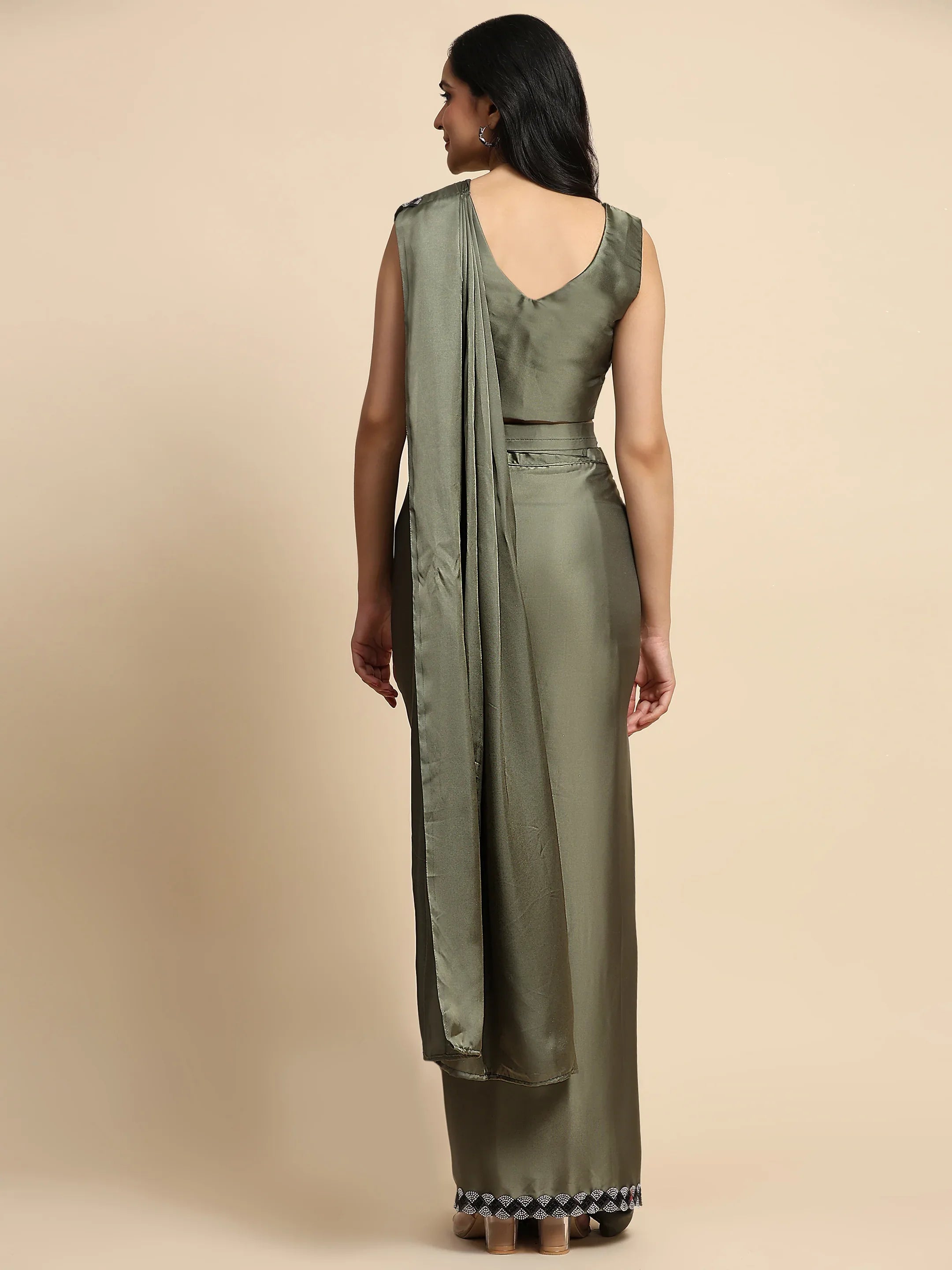 Beautiful Designer Party Wear Ready To Wear One Minute Saree