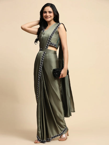 Beautiful Designer Party Wear Ready To Wear One Minute Saree