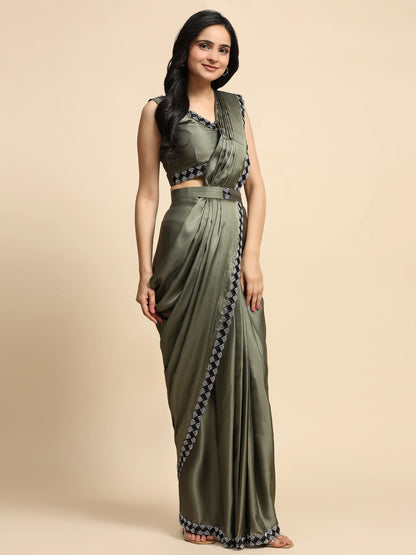 Beautiful Designer Party Wear Ready To Wear One Minute Saree