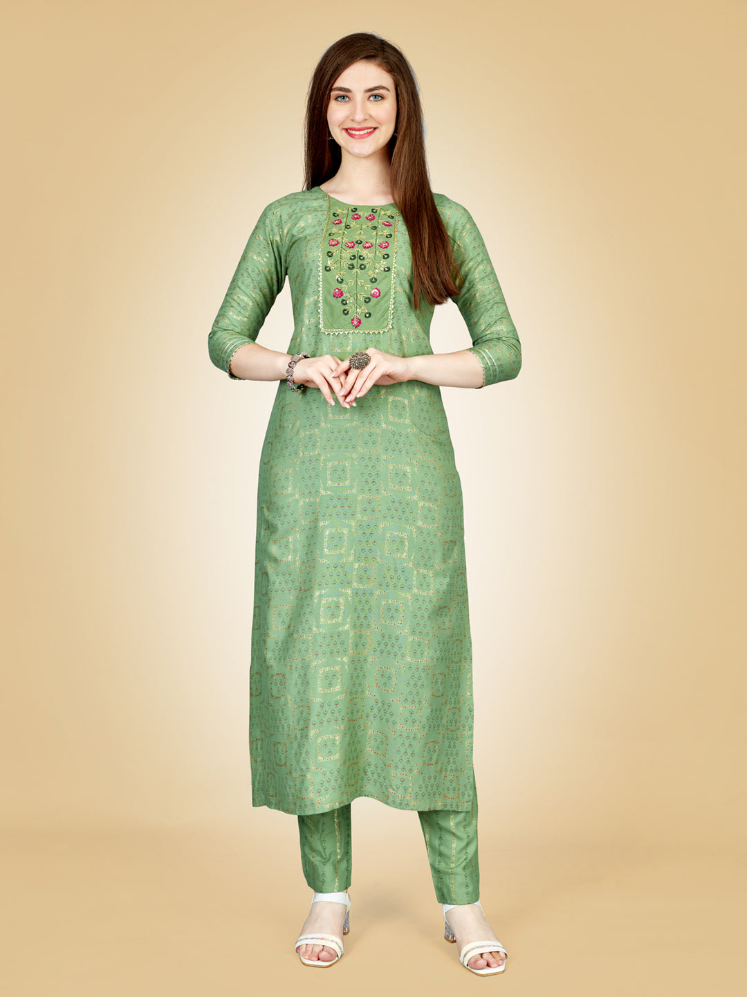Pista Pure Soft Heavy Reyon Cotton Blend Print Salwar Suit