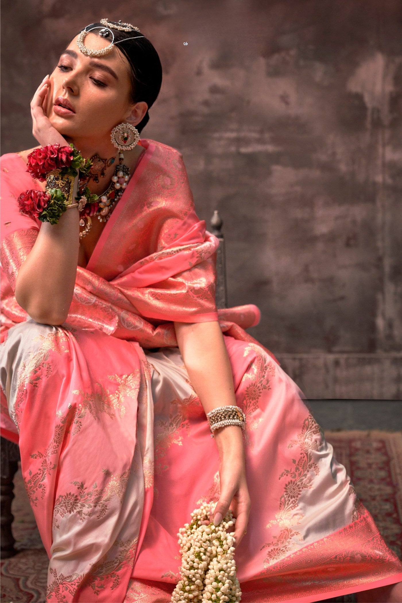 Women's Designer Party Wear Pure Dharmavaram Silk Saree