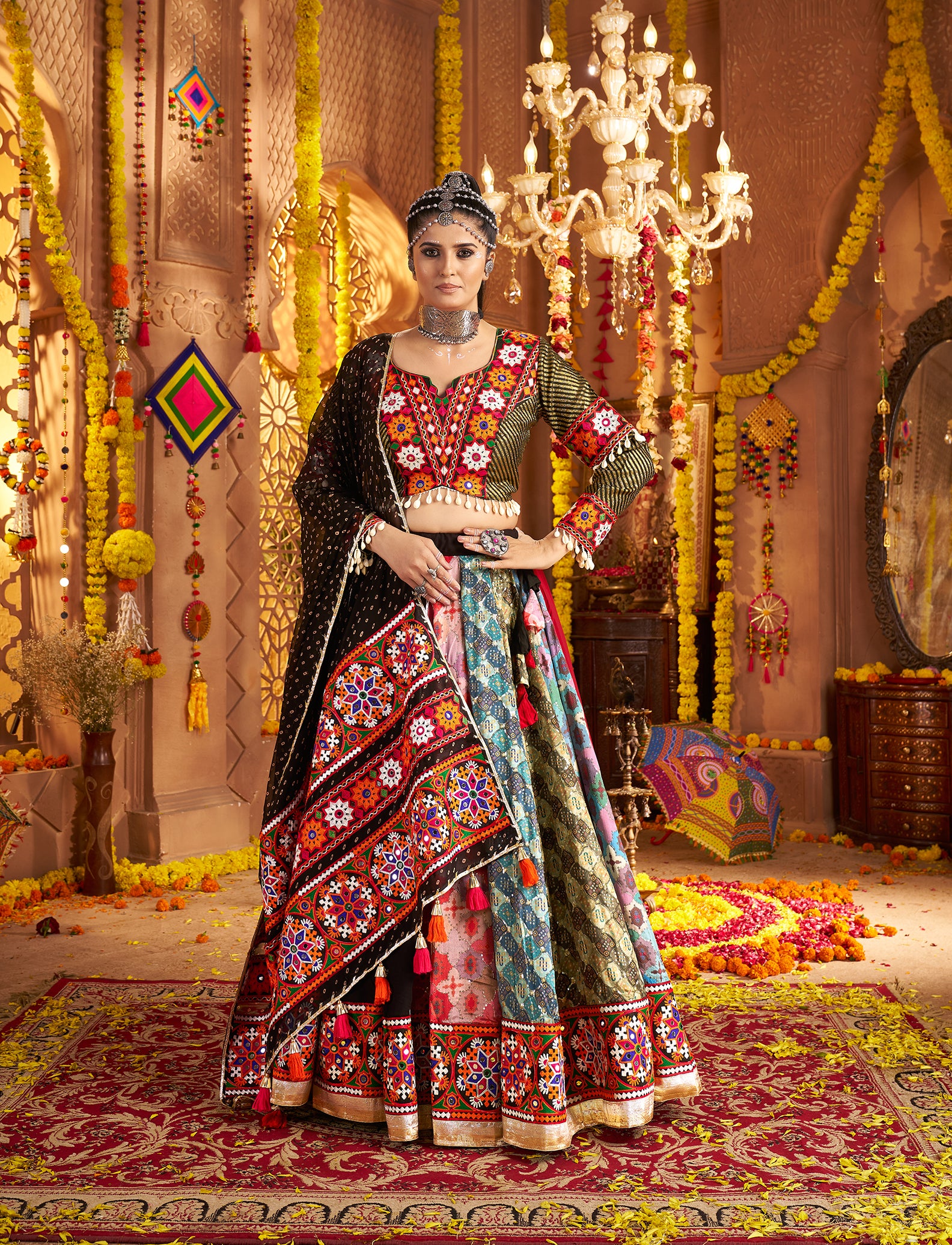 Black chaniya choli for Navratri garba and dandiya night