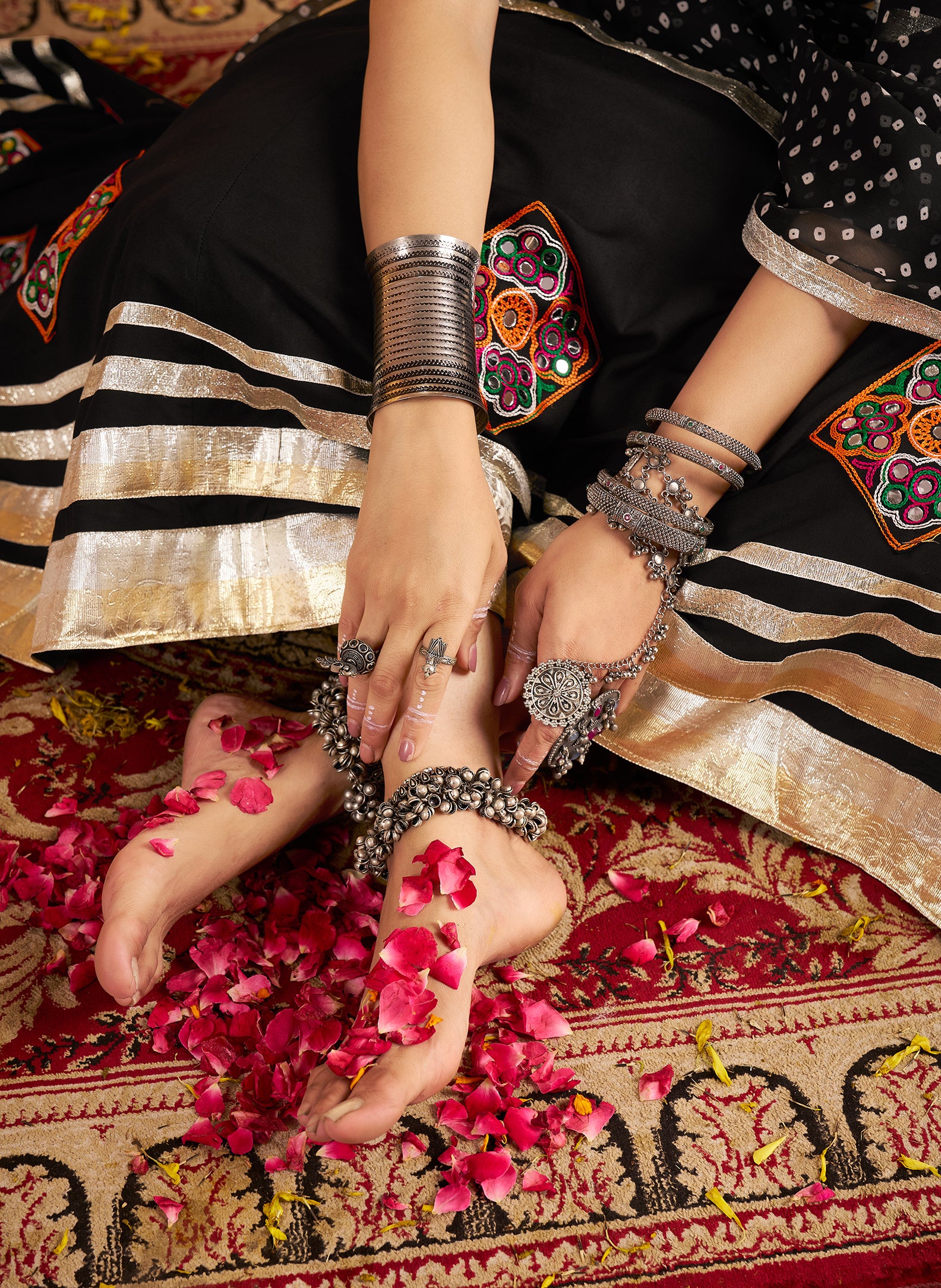 Latest black chaniya choli outfit for cultural celebrations worldwide