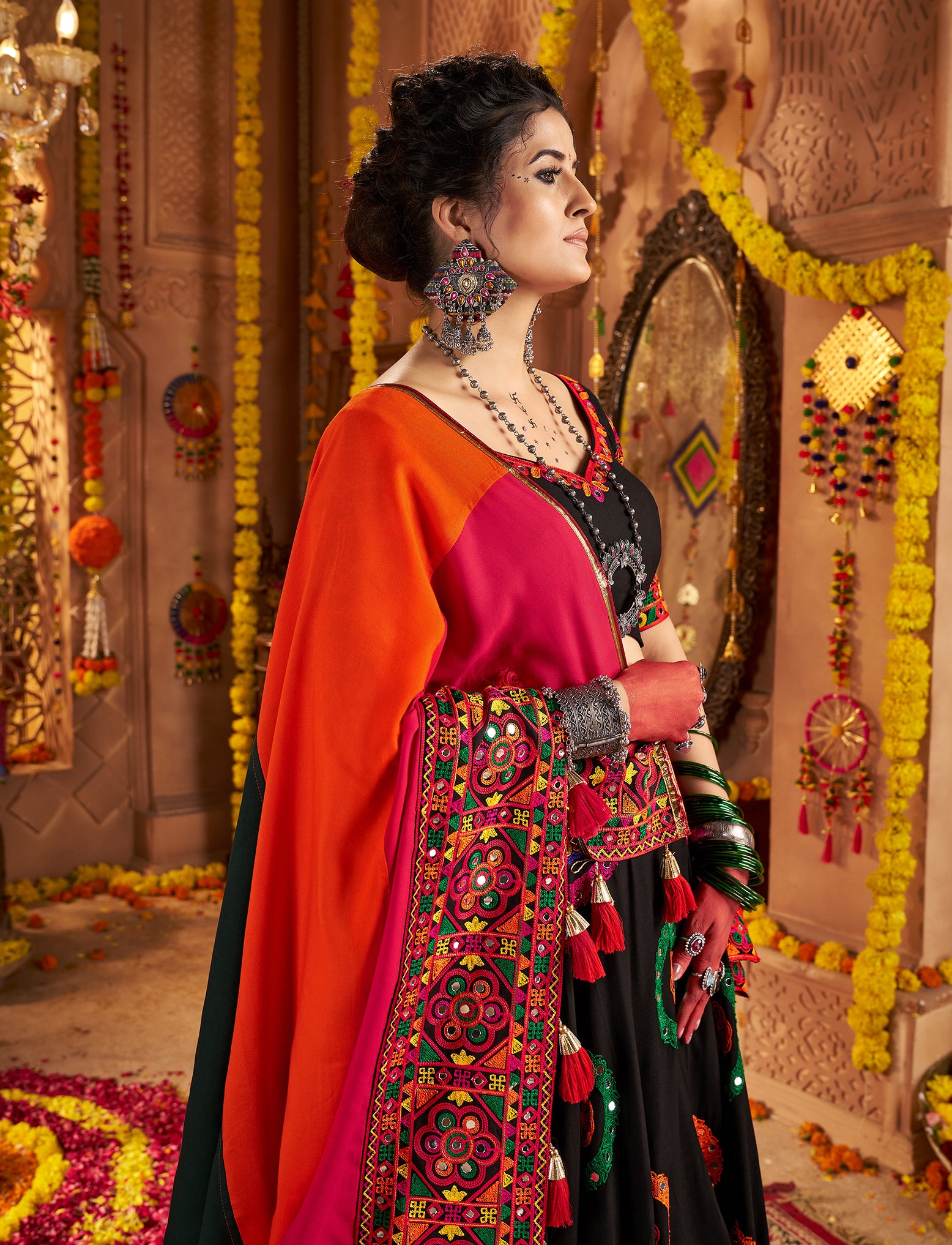 Readymade black chaniya choli for garba and navratri