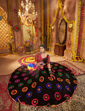 Black and red chaniya choli for stylish garba outfit