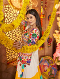 Full‑stitched festive lehenga set with dupatta and embroidered belt

