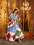 Blue mirror work chaniya choli for Navratri garba night