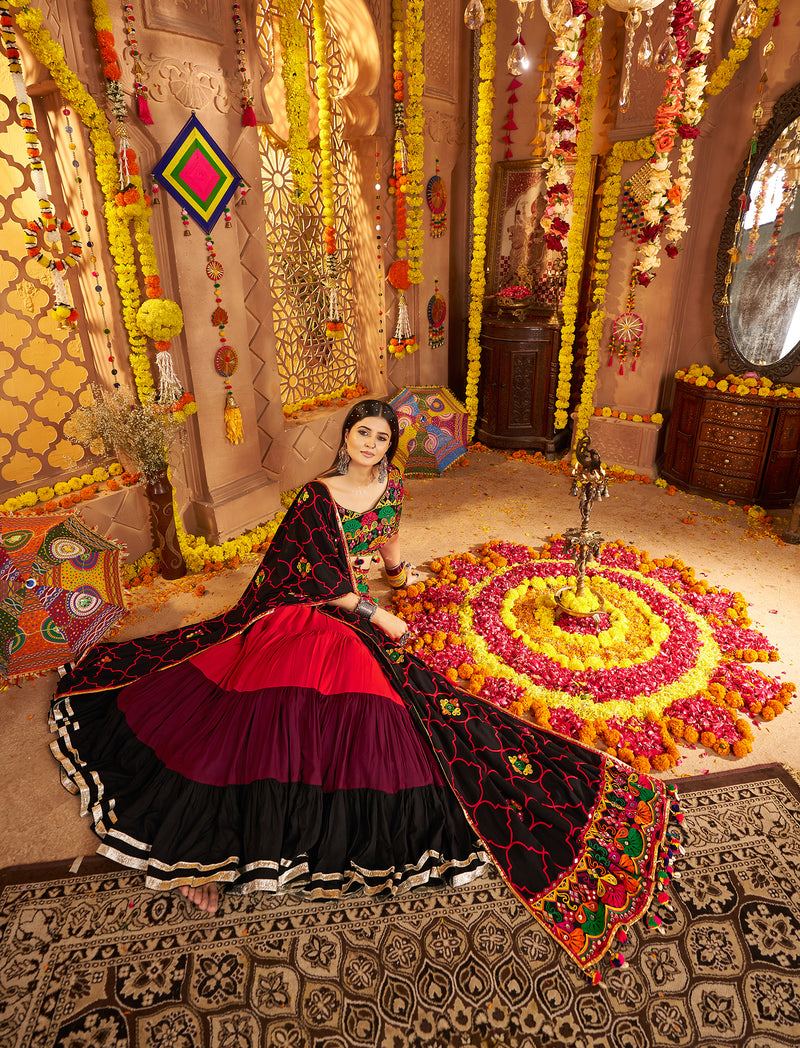Mirror work lehenga for Garba and Dandiya nights
