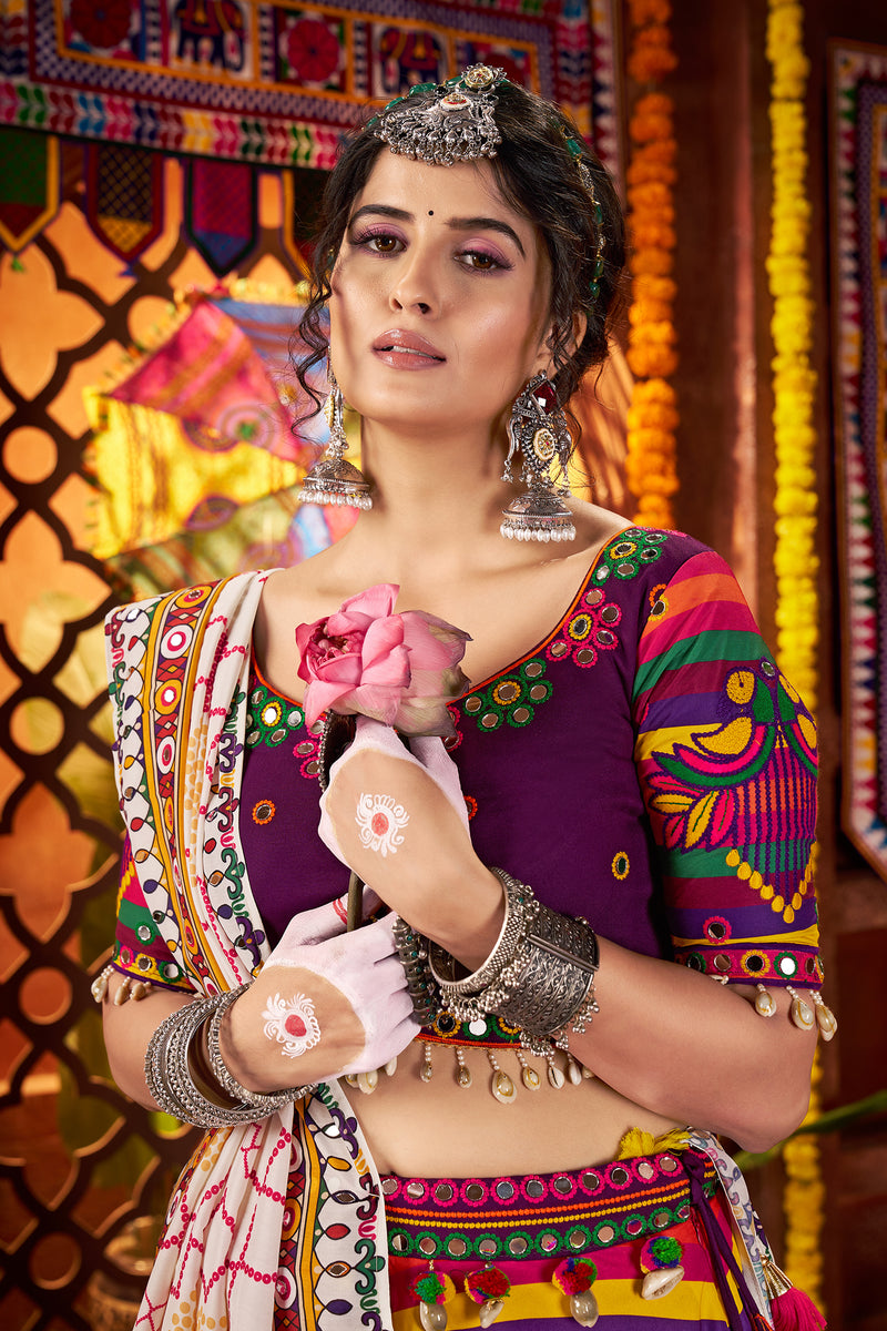 Multicolor Printed Cotton Chaniya Choli for Women – Navratri Special