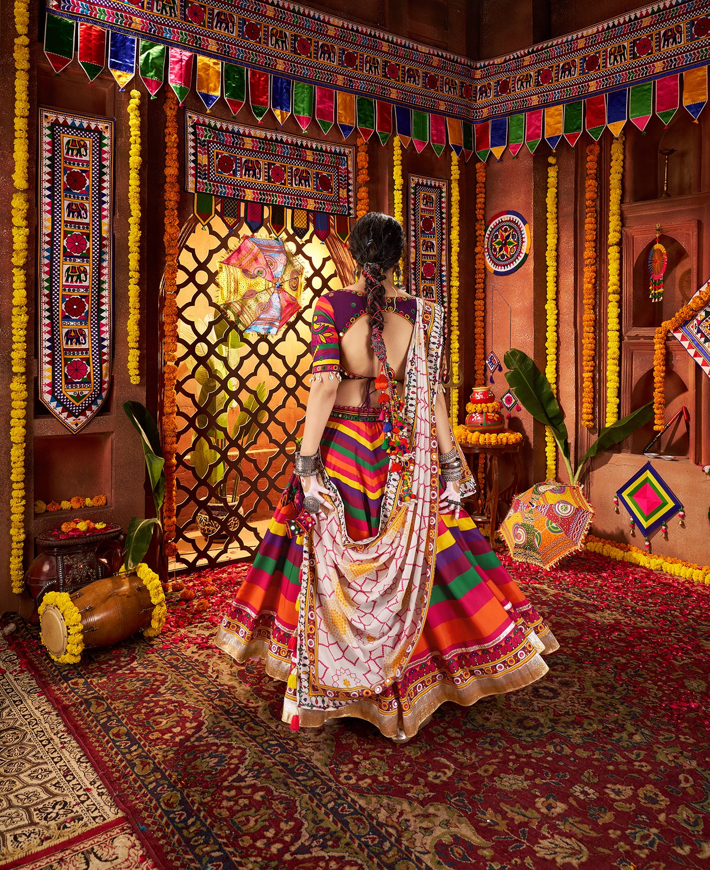 Lightweight Cotton Multicolor Chaniya Choli for Girls – Garba Outfit