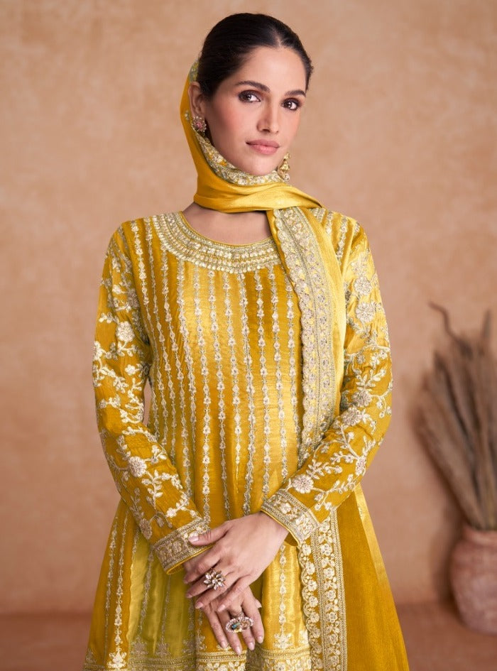 Boutique Designer 2D Chinon Party Wear Salwar Suite