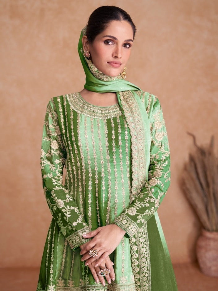 Boutique Designer 2D Chinon Party Wear Salwar Suite