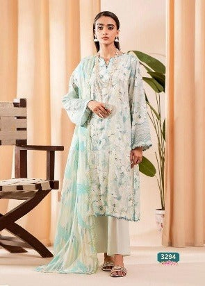 Sana Safinaz Chikankari Vol-2 Pure Cotton Suit D.No.3294