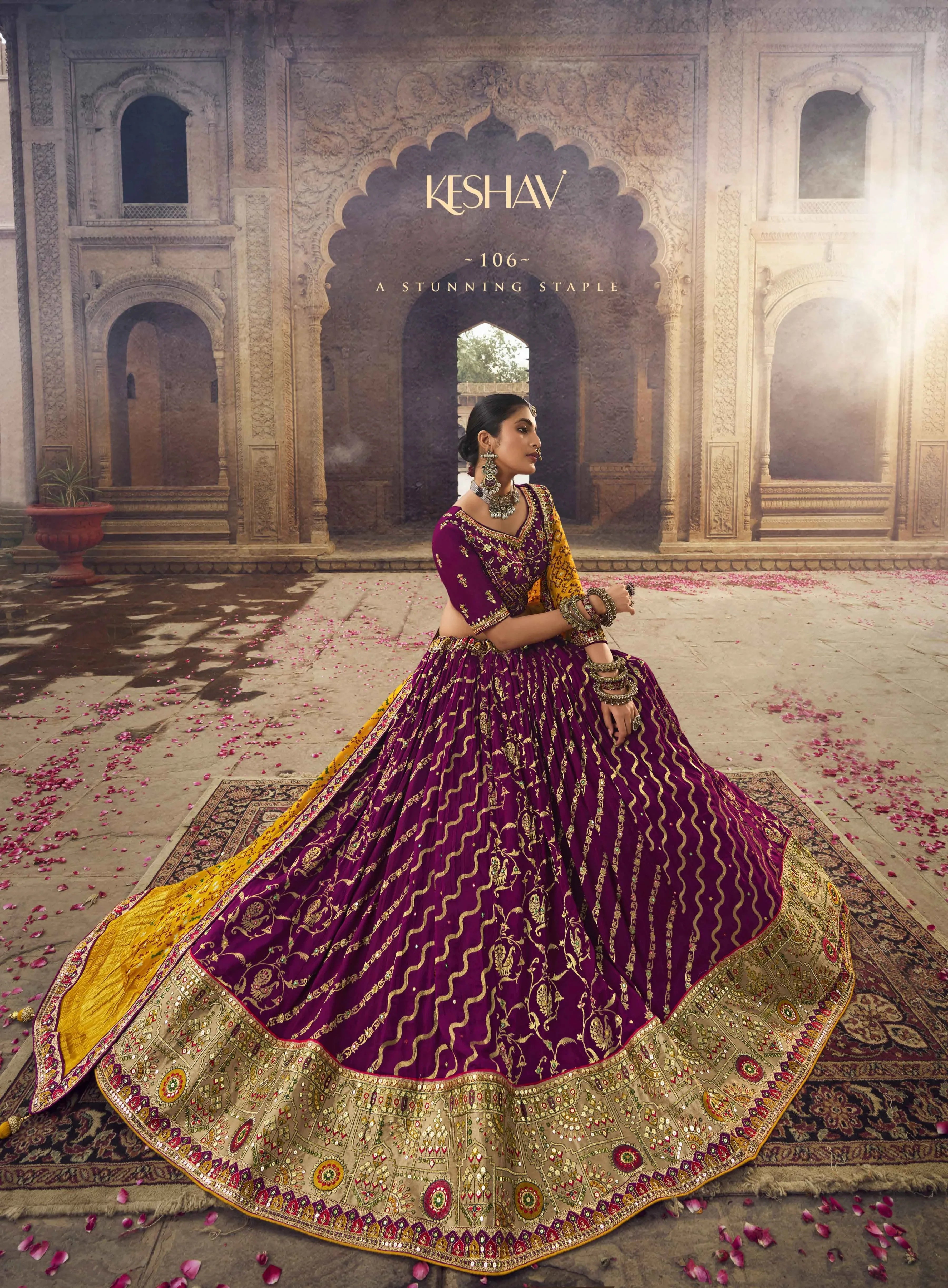 KESHAV VOL -1 BRIDAL WEAR LEHENGA D.NO. 106 - Anant Exports