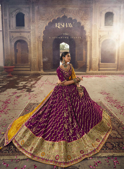 KESHAV VOL -1 BRIDAL WEAR LEHENGA D.NO. 106 - Anant Exports