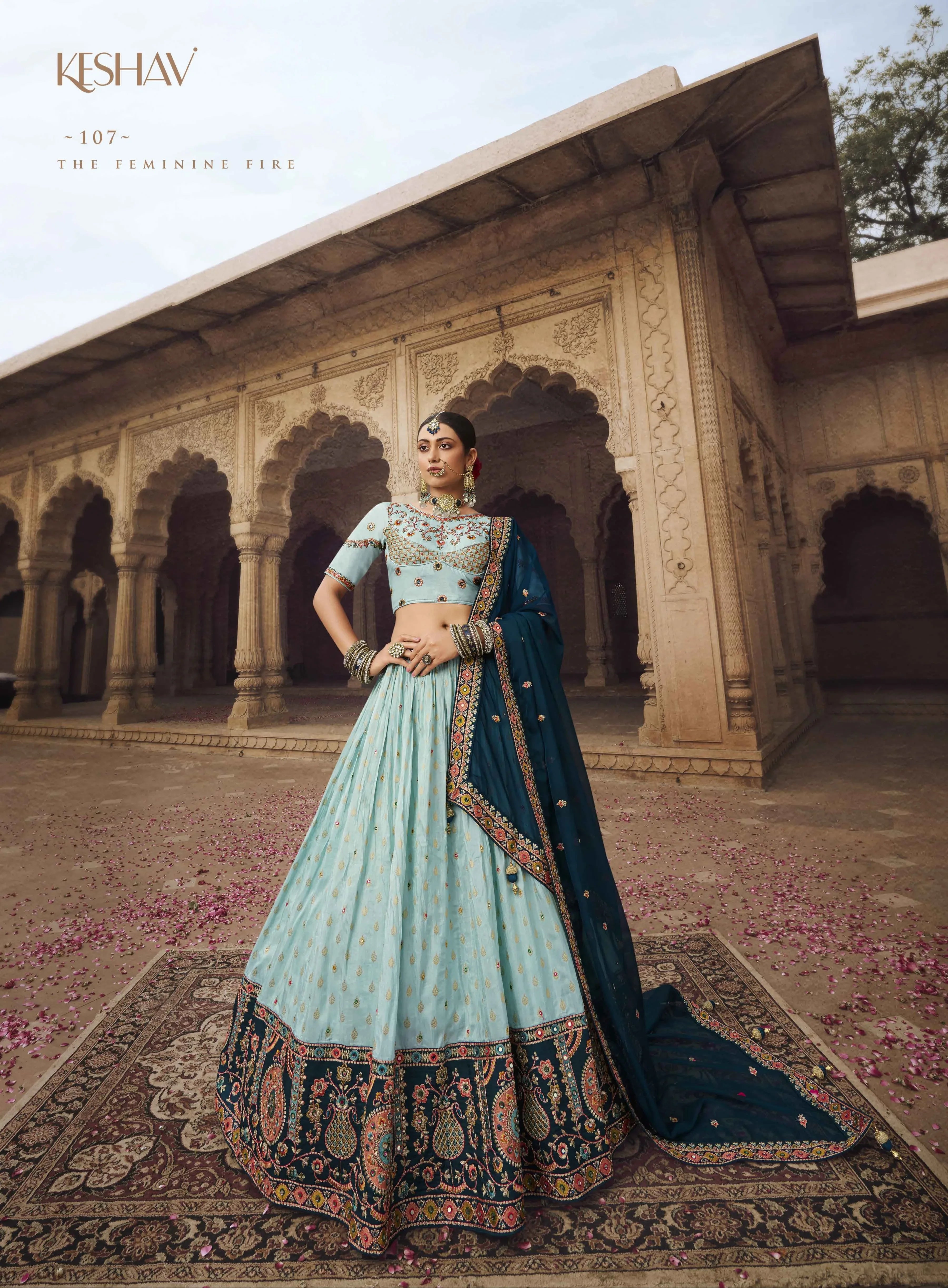 KESHAV VOL -1 BRIDAL WEAR LEHENGA D.NO. 107 - Anant Exports