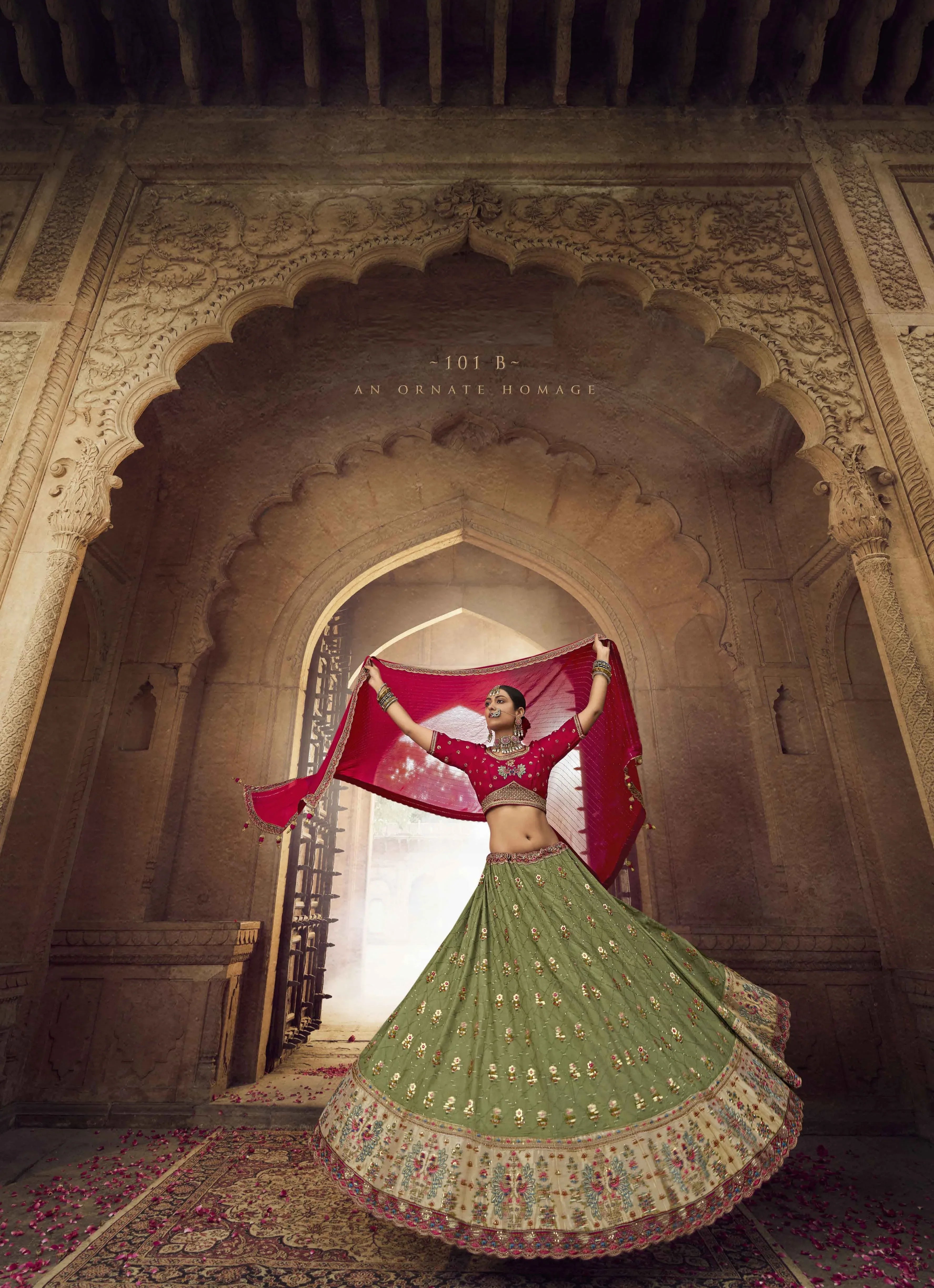 KESHAV VOL -1 BRIDAL WEAR LEHENGA D.NO. 101 - B - Anant Exports