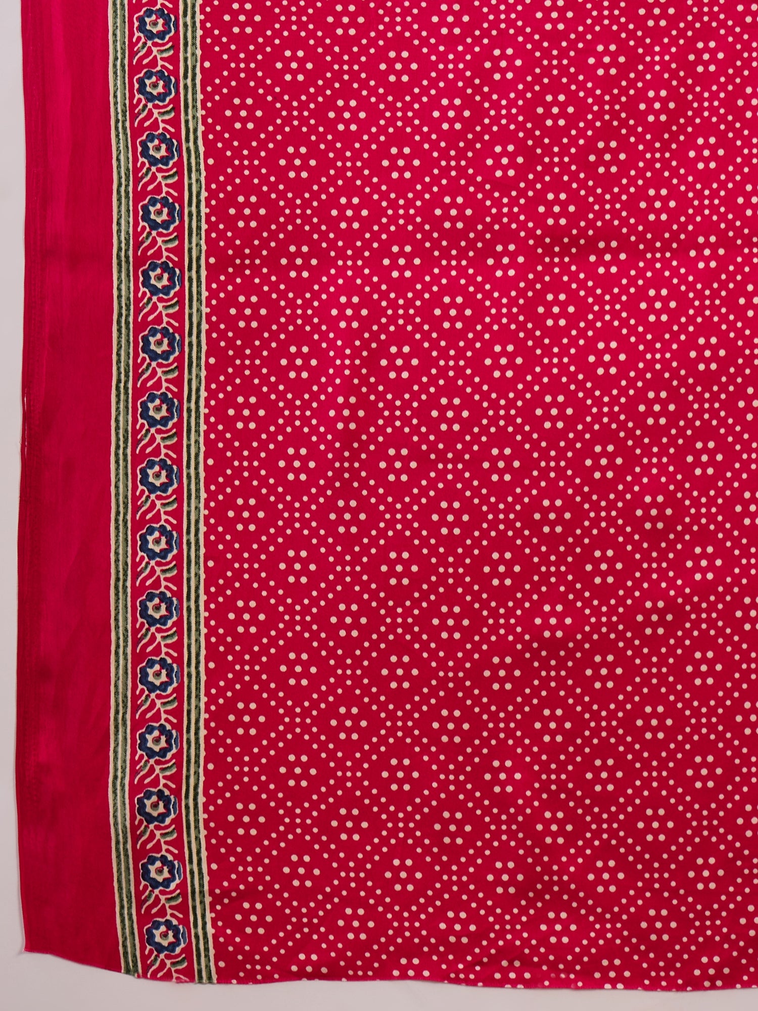 Pink Pure Semi Modal Silk Floral Printed Saree 
