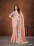 Satin Silk Embroidered Work Saree