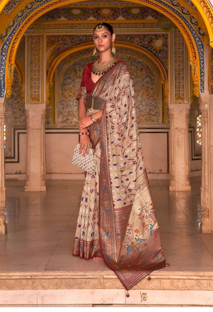 Party Wear Patola Print Saree