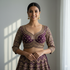 Wine Pure Roman Silk Sabyasachi Style Bridal Blouse Sleevless Blouse Anant Tex Exports Pvt.Ltd..