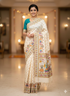White Pure Viscose Silk Meenakari Zari Weaving Wedding Saree Kanjivaram Saree Anant Tex Exports Pvt.Ltd..